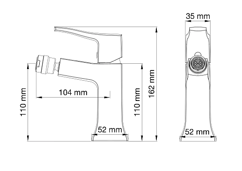 Смеситель для биде Wonzon & Woghand черный матовый (WW-88016072-MB) Смеситель для биде Wonzon & Woghand черный матовый (WW-88016072-MB)