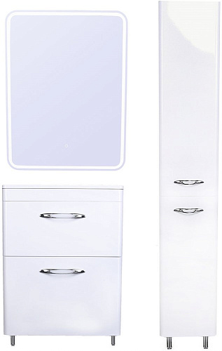 Тумба под раковину Style Line Каре 60 (2 ящ.) Люкс белая, PLUS СС-00002265 Тумба под раковину Style Line Каре 60 (2 ящ.) Люкс белая, PLUS СС-00002265