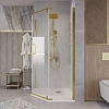 Душевой уголок GROSSMAN Pragma 302.K33.03.1010.32.00 (100x100x195) трапеция,распашн,золото сатин,стекло прозр Душевой уголок GROSSMAN Pragma 302.K33.03.1010.32.00 (100x100x195) трапеция,распашн,золото сатин,стекло прозр