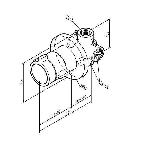 Смеситель для душа AM.PM X-Joy F85A65600 встраиваемый с термостатом для душа, хром Смеситель для душа AM.PM X-Joy F85A65600 встраиваемый с термостатом для душа, хром