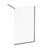 Картинка анонса товара «душевая перегородка am.pm func w84wi-120-f1-bte 120x200, стекло прозрачное 8 мм с покрытием, профиль черный»