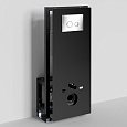 Детальная картинка товара «инсталляция для унитаза wasserkraft glan 66tlt.010.me.bl.ch01 с клавишей смыва хром»