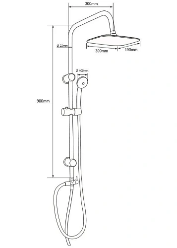 Душевая стойка Aquanet Passion RC AF300-70-RC-B Душевая стойка Aquanet Passion RC AF300-70-RC-B