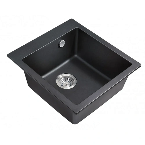 Кухонная мойка Milacio Murcia 46 Cuarzo (MC.77031), черный матовый Кухонная мойка Milacio Murcia 46 Cuarzo (MC.77031), черный матовый