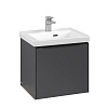 Картинка анонса товара «тумба под раковину villeroy &amp; boch subway 3.0 с подсветкой graphite / graphite c580l1vr»
