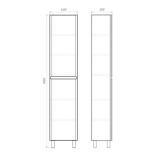 Шкаф-пенал Comforty Валдай-40Н 00-00020473 белая матовая Шкаф-пенал Comforty Валдай-40Н 00-00020473 белая матовая