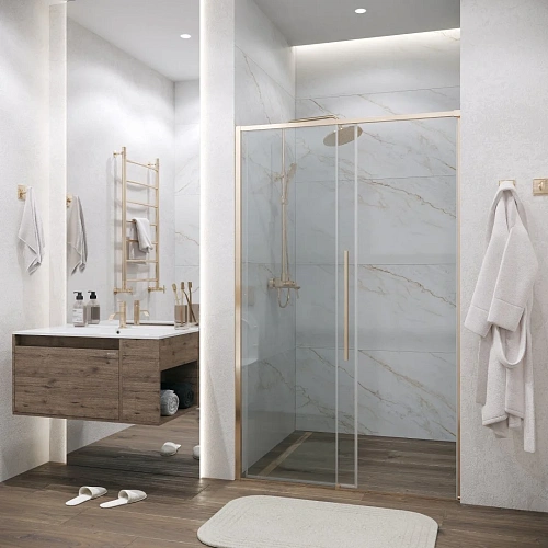 Душевая дверь GROSSMAN Galaxy 100.K33.01.120.32.00 (120x195) золото сатин, стекло прозрачное Душевая дверь GROSSMAN Galaxy 100.K33.01.120.32.00 (120x195) золото сатин, стекло прозрачное