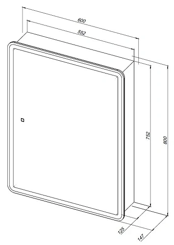 Зеркальный шкаф Aquanet Оптима 60 с LED подсветкой 00311860 Зеркальный шкаф Aquanet Оптима 60 с LED подсветкой 00311860