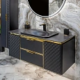 Тумба под раковину Armadi Art ROMBO 120 777-120-BG Антрацит/золото Тумба под раковину Armadi Art ROMBO 120 777-120-BG Антрацит/золото