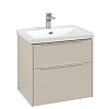 Картинка анонса товара «тумба под раковину villeroy &amp; boch subway 3.0 с подсветкой cashmere grey / cashmere grey c576l2vn»