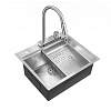 Картинка анонса товара «кухонная мойка milacio denia 57 steel (mc.77400) сталь нержавеющая»