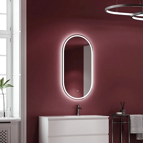 Зеркало Sancos Oval OV55F 550х1050 фронтальная подсветка с сенсорным управлением Зеркало Sancos Oval OV55F 550х1050 фронтальная подсветка с сенсорным управлением