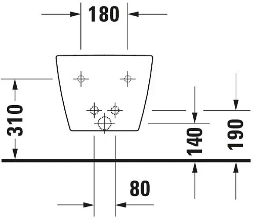 Биде подвесное Duravit ME by Starck 2288150000 Биде подвесное Duravit ME by Starck 2288150000