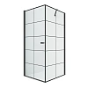Душевой уголок NEW TRENDY NEW SOLEO BLACK L 90x90x195 D-0285A/D-0120B (черный)