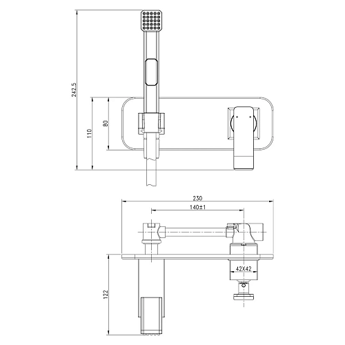 Гигиенический душ Lemark Contest LM5819CW, встраиваемый, хром/белый Гигиенический душ Lemark Contest LM5819CW, встраиваемый, хром/белый