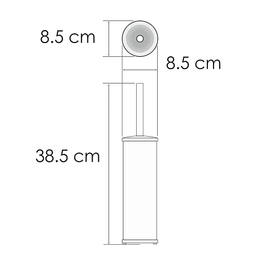 Ершик для унитаза WasserKRAFT K-1027GUN METAL K-1027GM оружейная сталь Ершик для унитаза WasserKRAFT K-1027GUN METAL K-1027GM оружейная сталь
