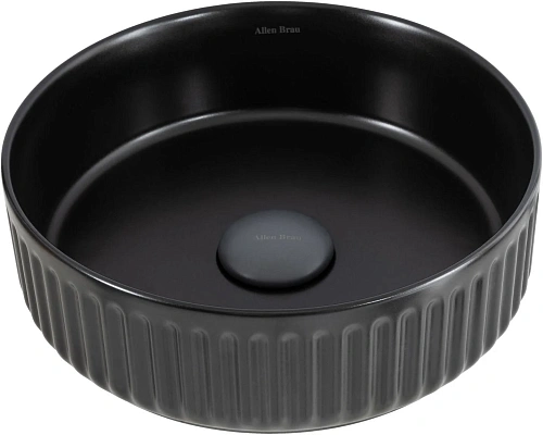 Раковина Allen Brau Fantasy Line 36 4.11032.31 накладная, черный матовый Раковина Allen Brau Fantasy Line 36 4.11032.31 накладная, черный матовый