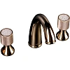 Смеситель для раковины Boheme ROYAL CRYSTAL BLACK 297-Royal/CRST-B на 3 отверстия, золото Смеситель для раковины Boheme ROYAL CRYSTAL BLACK 297-Royal/CRST-B на 3 отверстия, золото