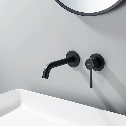 Смеситель для раковины Aquatek ЕВРОПА AQ1313MB Черный матовый, встраиваемый Смеситель для раковины Aquatek ЕВРОПА AQ1313MB Черный матовый, встраиваемый