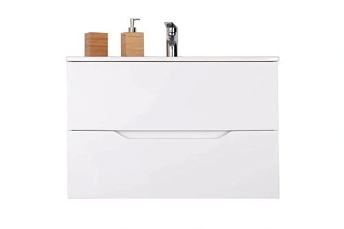 Тумба с раковиной Orange Line Li-80Tuw+Ra подвесная, белый матовый Тумба с раковиной Orange Line Li-80Tuw+Ra подвесная, белый матовый