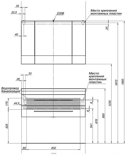 Тумба под раковину Aquanet Верона 100 белый (подвесная 2 ящика) 00175382 Тумба под раковину Aquanet Верона 100 белый (подвесная 2 ящика) 00175382
