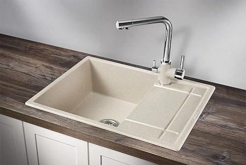 Кухонная мойка Granula 6501, ПИРИТ, кварц 650х495 Кухонная мойка Granula 6501, ПИРИТ, кварц 650х495