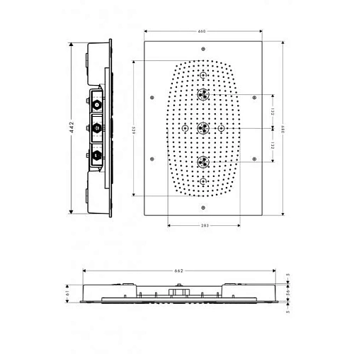 Верхний душ hansgrohe Raindance Rainmaker 680 без подсветки, хром 28417000 Верхний душ hansgrohe Raindance Rainmaker 680 без подсветки, хром 28417000