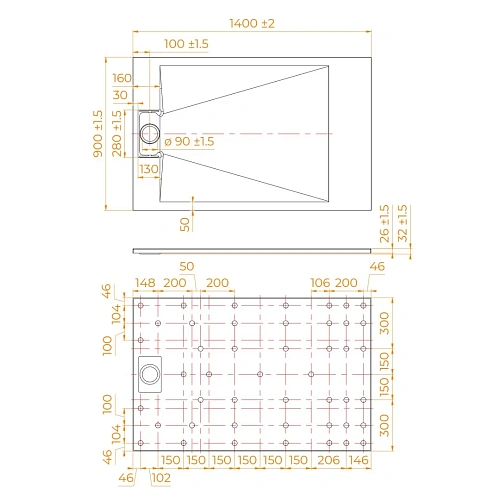 Душевой поддон RGW SMC TUS-W 900x1400 мм 553702914-01 прямоугольный белый Душевой поддон RGW SMC TUS-W 900x1400 мм 553702914-01 прямоугольный белый