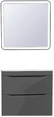 Тумба под раковину Style Line Бергамо мини 70 люкс PLUS серый СС-00002319 Тумба под раковину Style Line Бергамо мини 70 люкс PLUS серый СС-00002319