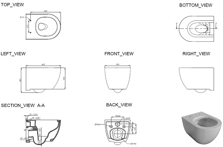 Унитаз подвесной Allen Brau Priority Tornado 4.31009.20 без сиденья белый глянец