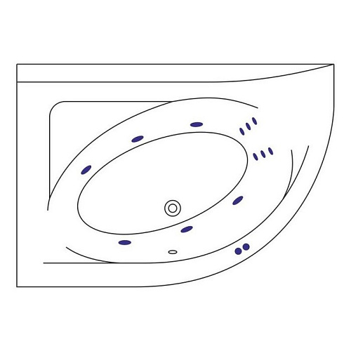 Акриловая ванна EXCELLENT Aquarella 1500x1000 L LINE хром WAEX.ARL15.LINE Акриловая ванна EXCELLENT Aquarella 1500x1000 L LINE хром WAEX.ARL15.LINE