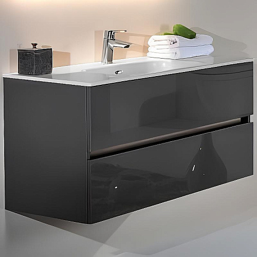 Тумба под раковину Armadi Art VALLESSI 100 Антрацит глянец 837-100-A glossy Тумба под раковину Armadi Art VALLESSI 100 Антрацит глянец 837-100-A glossy