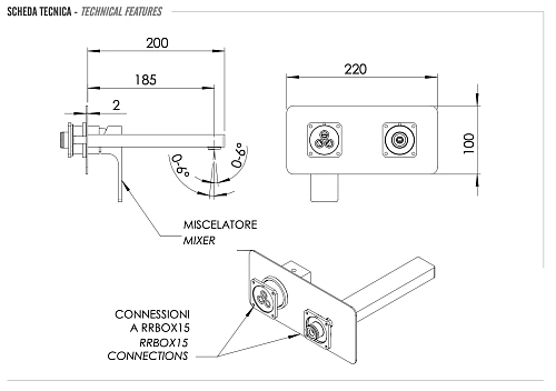 Смеситель для раковины Remer Absolute AU15KBNO, чёрный матовый Смеситель для раковины Remer Absolute AU15KBNO, чёрный матовый