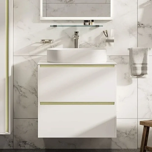 Тумба под раковину Allen Brau Activity 70 1.34011.WM белый матовый/олива брашированная Тумба под раковину Allen Brau Activity 70 1.34011.WM белый матовый/олива брашированная