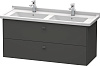 Картинка анонса товара «тумба под раковину duravit brioso br414404949 напольная 122 см графит»