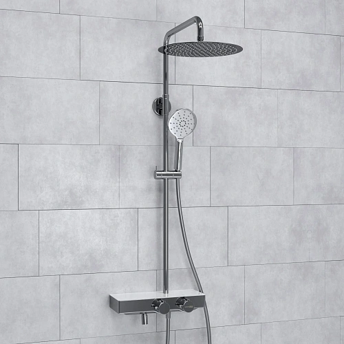 Душевая система WasserKRAFT A113.116.127.CH Thermo с термостатом хром Душевая система WasserKRAFT A113.116.127.CH Thermo с термостатом хром
