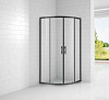 Картинка анонса товара «душевой уголок cezares eco-o-r-2-90-c-nero 90x90см стекло прозрачное, профиль черный»