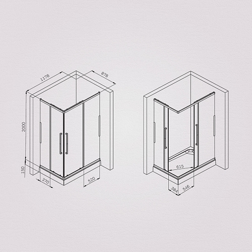 Душевой уголок AM.PM Func W84G-403-12090-MT 120х90, профиль хром матовый, стекло прозрачное Душевой уголок AM.PM Func W84G-403-12090-MT 120х90, профиль хром матовый, стекло прозрачное