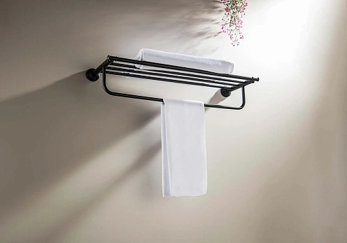 Полотенцедержатель Aquatek КЛАССИК AQ4515MB черный матовый Полотенцедержатель Aquatek КЛАССИК AQ4515MB черный матовый