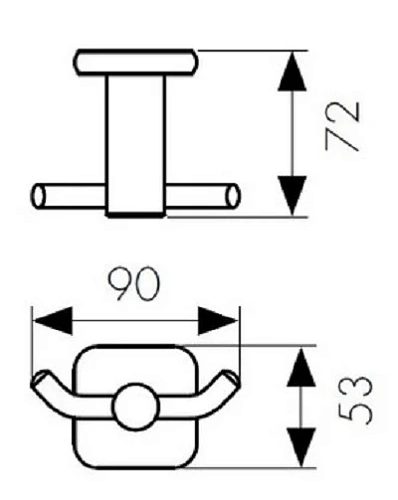 Крючок Kaiser KH-4702 двойной бронза цинк Крючок Kaiser KH-4702 двойной бронза цинк