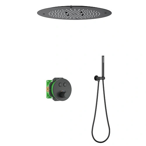 Душевая система Timo Saona SX-2370/03SM встраиваемая с термостатом черный Душевая система Timo Saona SX-2370/03SM встраиваемая с термостатом черный