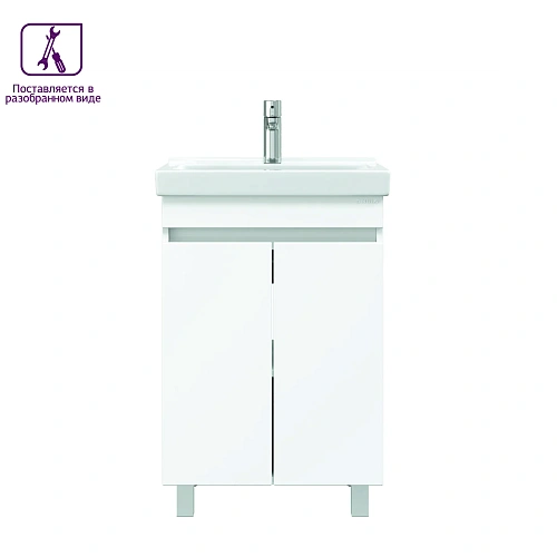 Тумба под раковину Onika Милтон Квадро 55 см 105562 напольная, белая, разборная (дляВизит 55) Тумба под раковину Onika Милтон Квадро 55 см 105562 напольная, белая, разборная (дляВизит 55)
