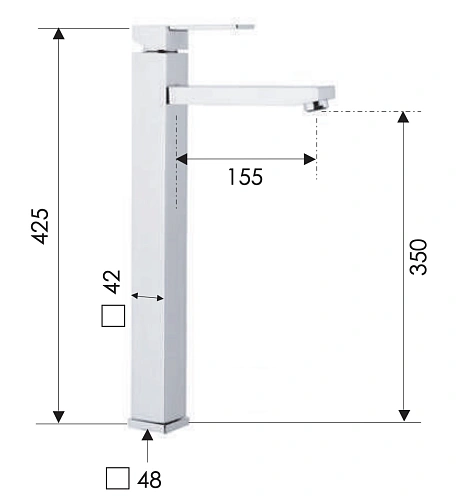 Смеситель для раковины Remer Qubika Q11LXL Смеситель для раковины Remer Qubika Q11LXL