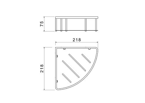 Полка Aquatek AQ4926BGM черный хром шлифованный Полка Aquatek AQ4926BGM черный хром шлифованный