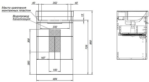 Тумба под раковину Aquanet Ирис new 50 белый глянец (1 ящик, 2 дверцы) 00310147 Тумба под раковину Aquanet Ирис new 50 белый глянец (1 ящик, 2 дверцы) 00310147