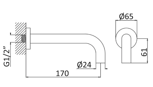 Излив CEZARES LEAF-SC-SR Sunrise Излив CEZARES LEAF-SC-SR Sunrise