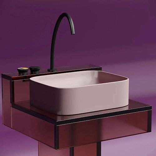 Раковина Ceramica Nova ELEMENT CN6052MP Розовый матовый накладная Раковина Ceramica Nova ELEMENT CN6052MP Розовый матовый накладная