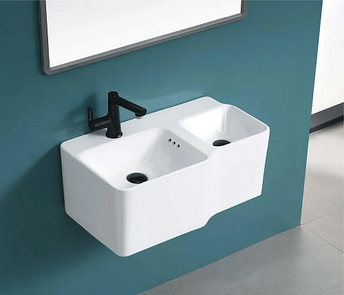 Раковина Ceruttispa Double BELLA СТ9703 645х365х300 двойная подвесная Раковина Ceruttispa Double BELLA СТ9703 645х365х300 двойная подвесная