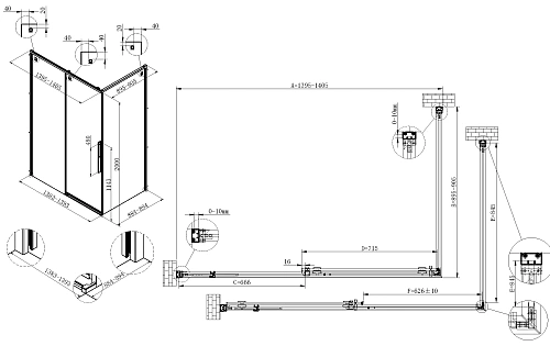 Душевой уголок Vincea Ultima VSR-7UL9014CL 1400x900 хром, стекло прозрачное Душевой уголок Vincea Ultima VSR-7UL9014CL 1400x900 хром, стекло прозрачное