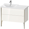 Картинка анонса товара «тумба под раковину duravit xviu xv44950b122 напольная 100 см белая глянцевый»